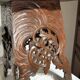 Rustic carved stool black forest