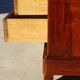 Antique mahogany chest of drawers with white marble.