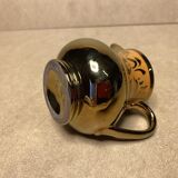 Old milk jug jersey earthenware / english lustrous faience