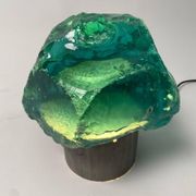 Vintage Table Lamp in Saint Gobain Glass in the style of Max Ingrand, 1960s