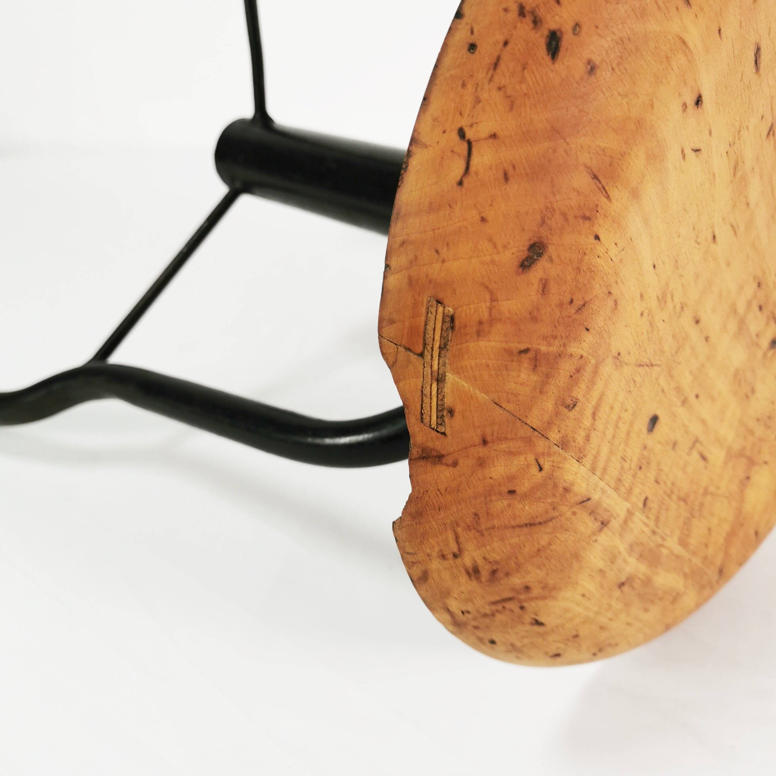 Bauhaus swivel stool, Czechoslovakia, 1960s