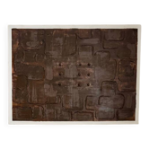 Monochrome brown table with strong relief – Wabi-Sabi spirit