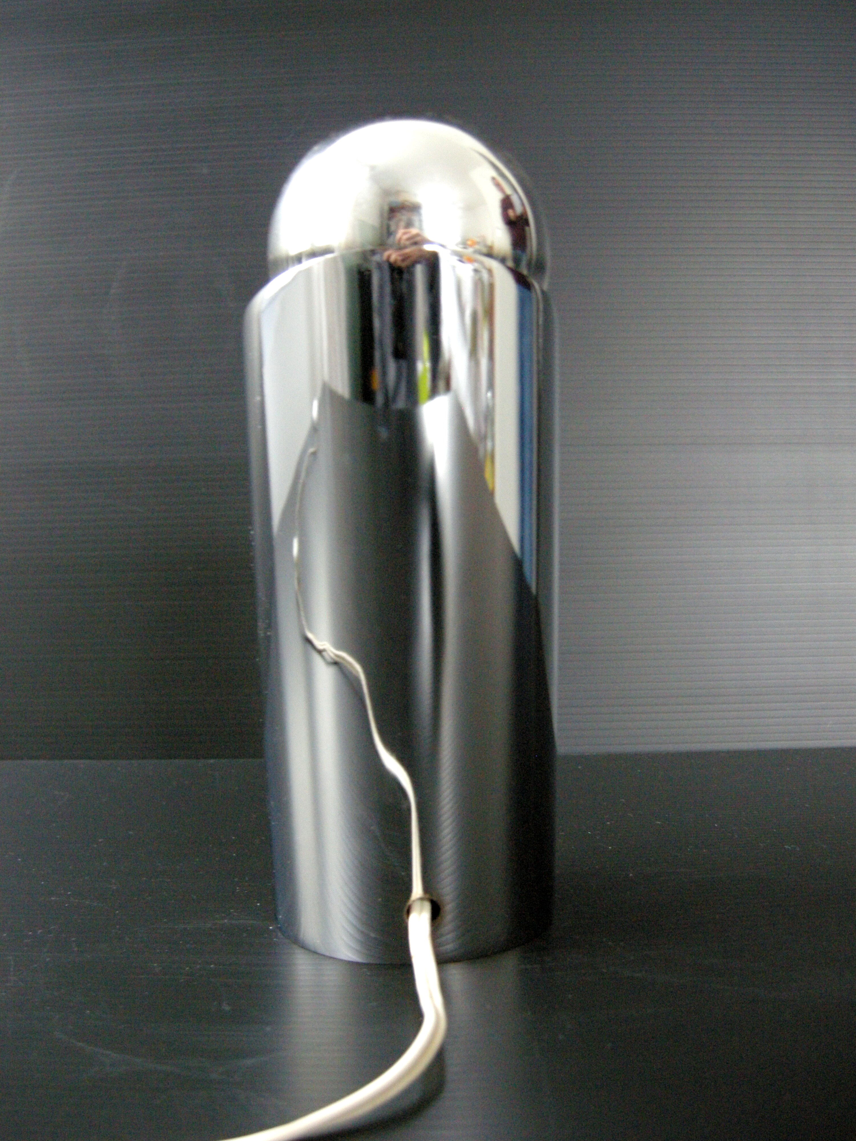 Vintage inclined cylinder lamp 1970 space age