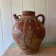 Large antique glazed terracotta jar from the South-West, late 19th century