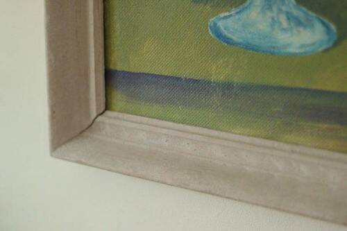 Original Oil on Panel “Still Life: Fruit and Yellow Flower” Framed 57x48cm