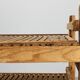 Large baker's cart/ rolling shelf in pine wood, France ca. 1900