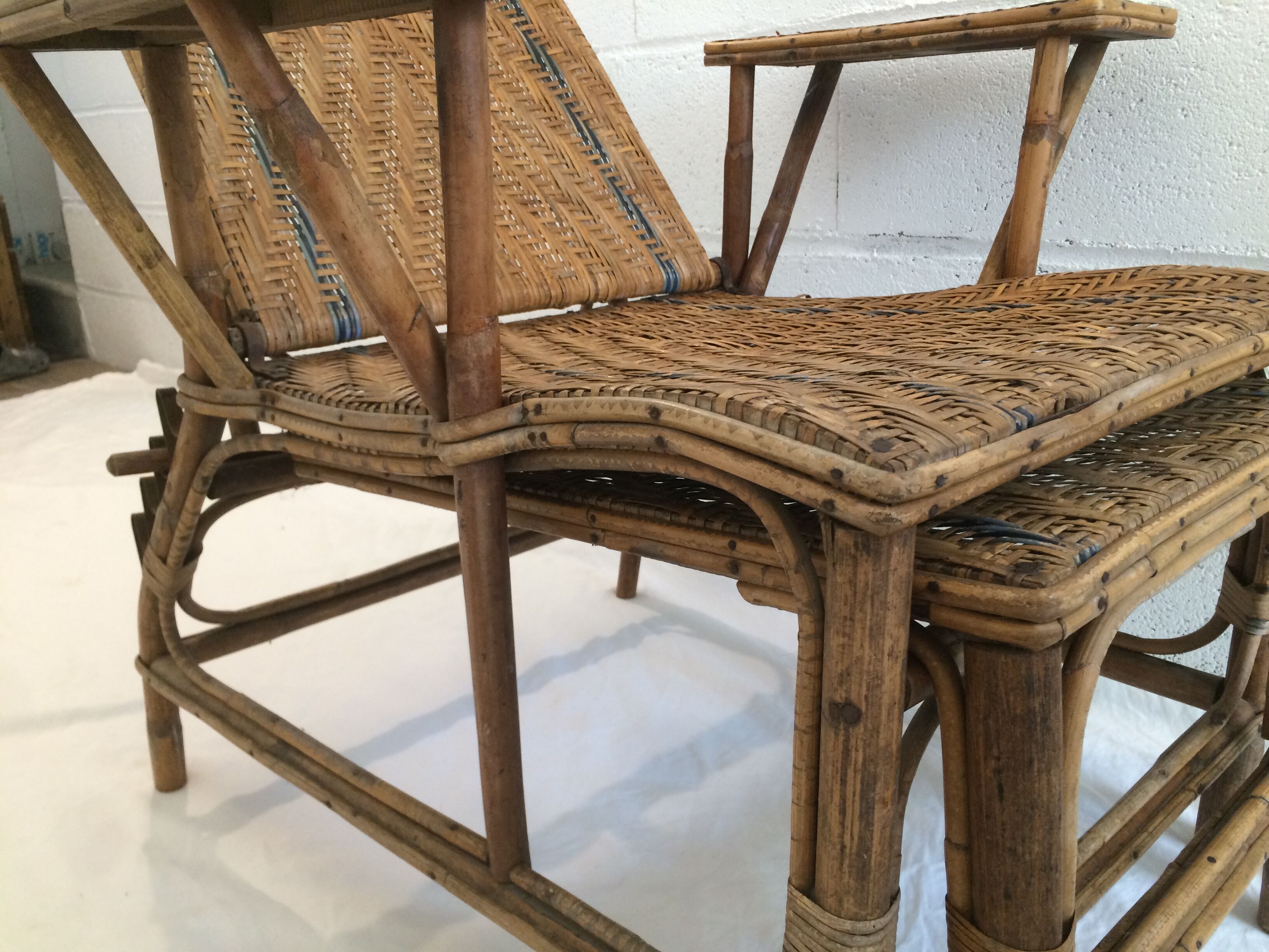 very old rattan Lounger