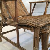 very old rattan Lounger
