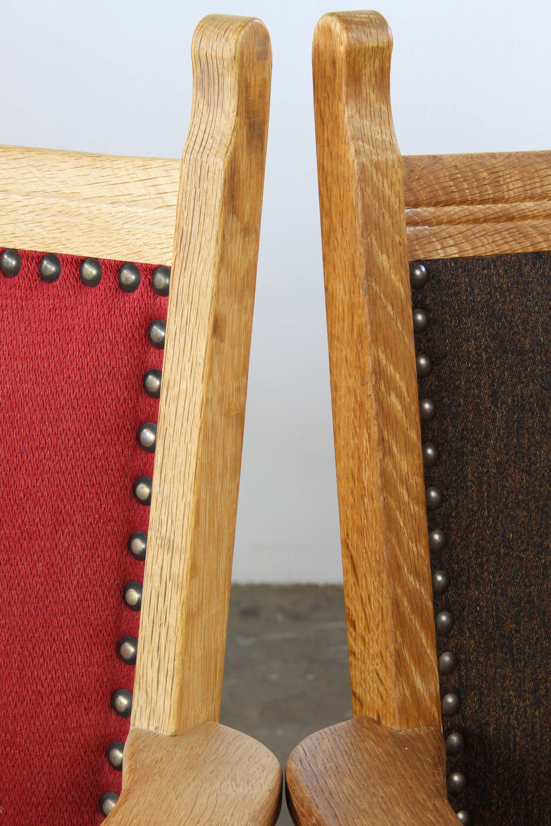 Vintage Pair of Danish Brutalist Armchairs, Henning Kjærnulf Style, 1960s