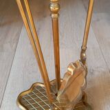 Fireplace set fire guard shovel clamp support