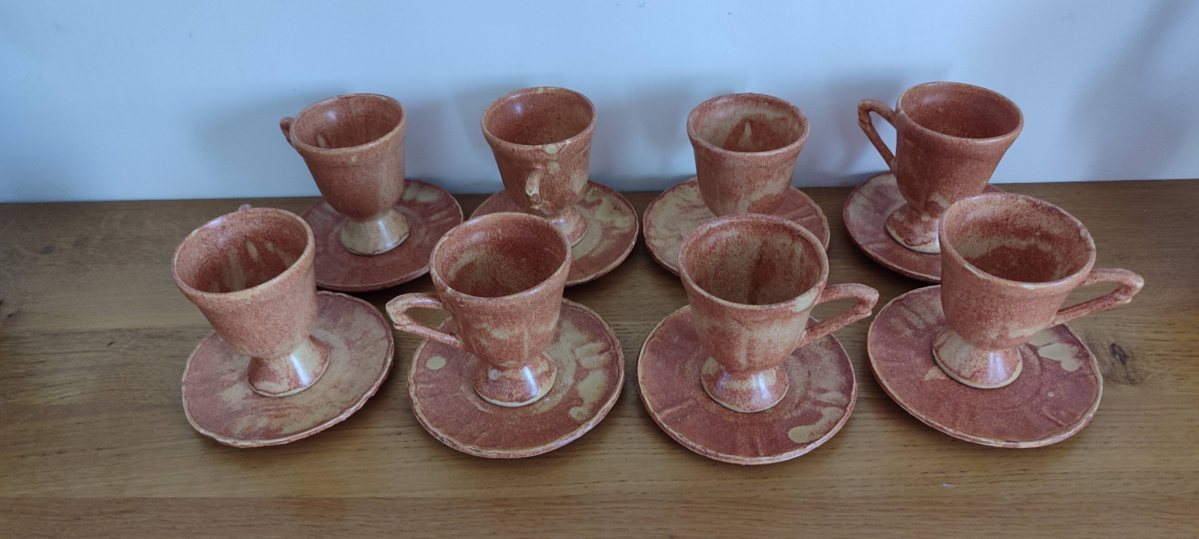 Lot cafetière,tasses et soucoupes Service à café