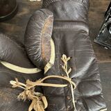 Old pair of leather boxing gloves