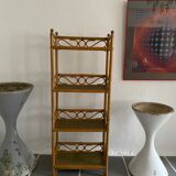 Vintage rattan shelves