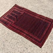 Vintage Persian Baluch prayer rug in wool from the 1950s.