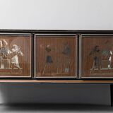 Buffet en bois vintage moderne des années 1950