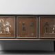 Buffet en bois vintage moderne des années 1950