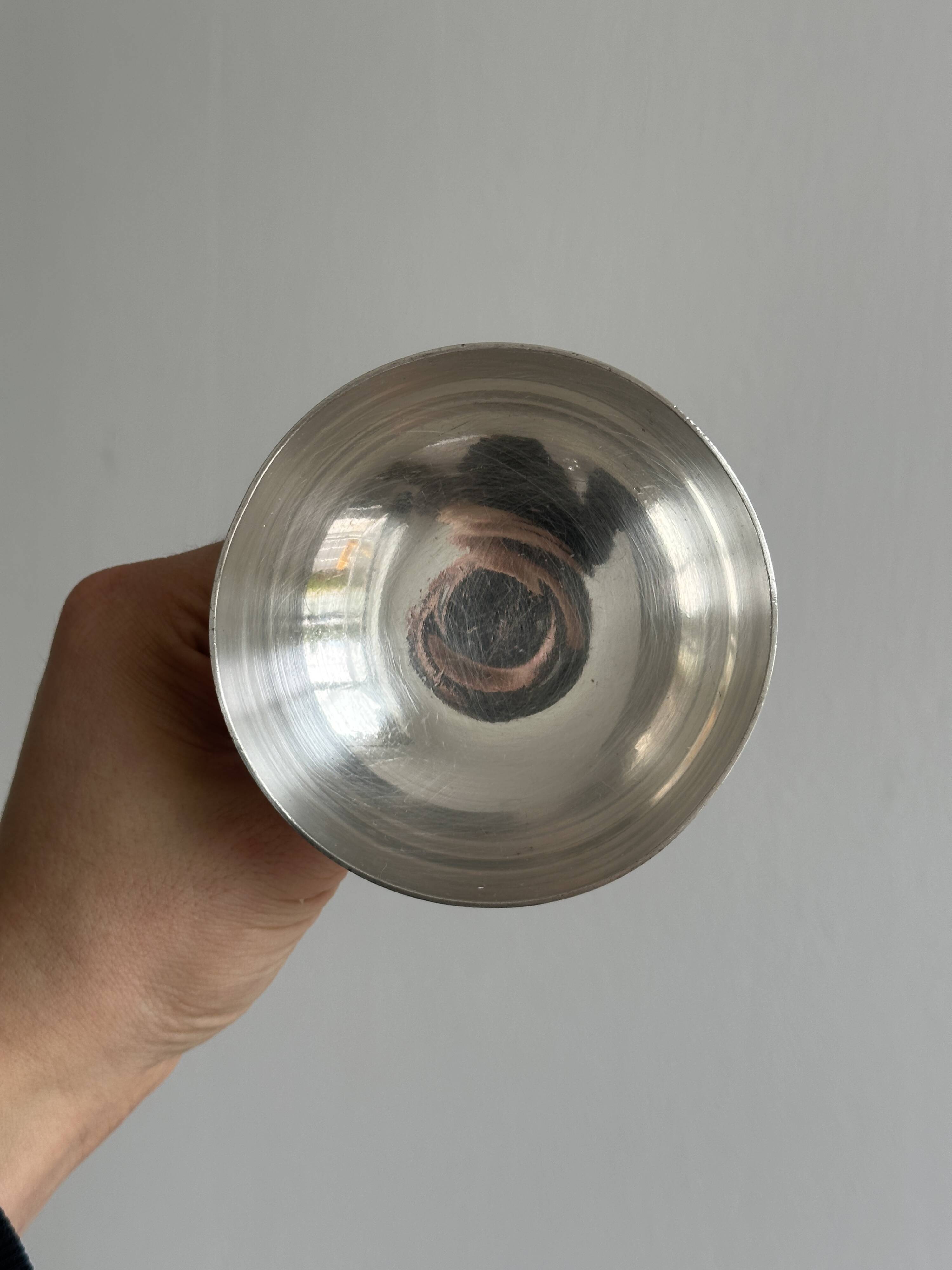 Vintage silver metal cup