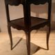 Black bedside table with two shelves, Louis XV style