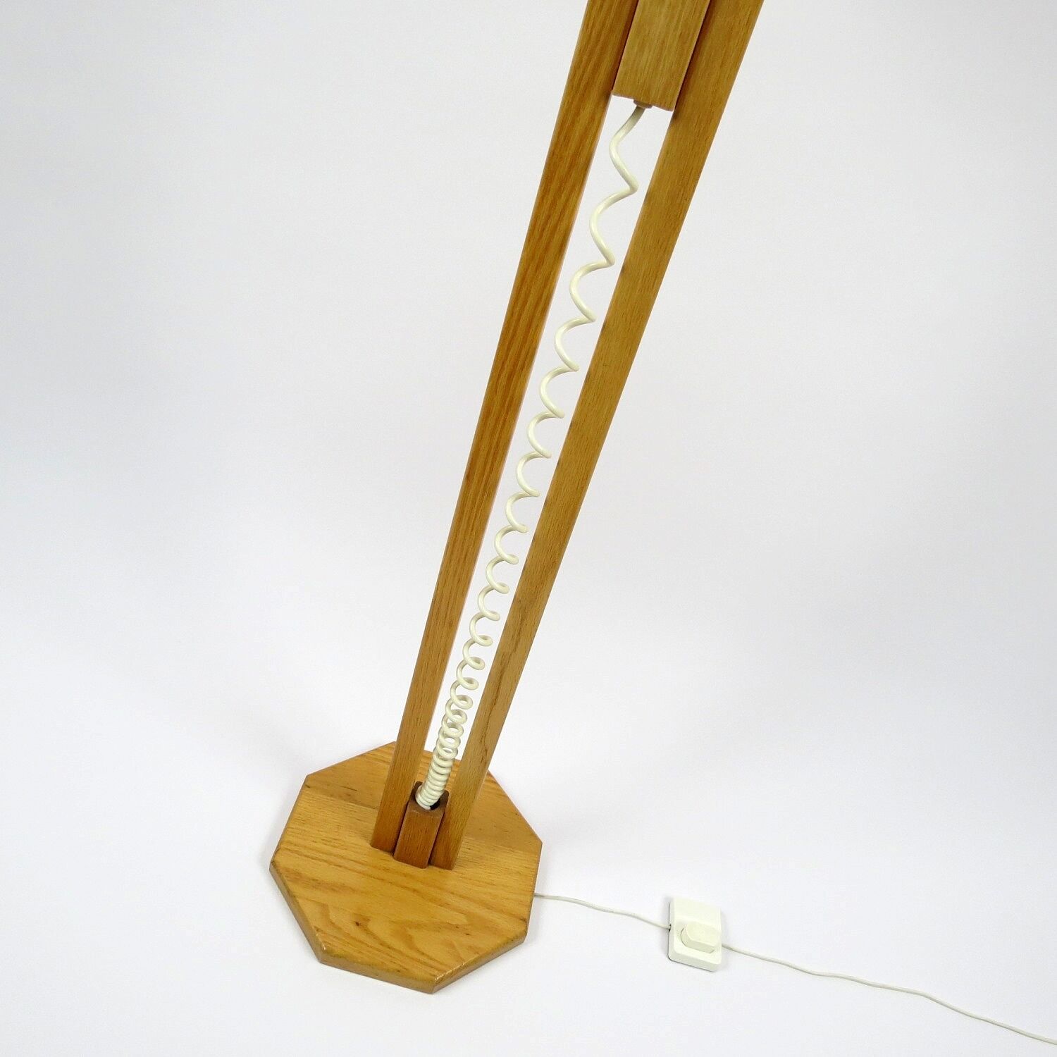 Wooden floor lamp, 1970s
