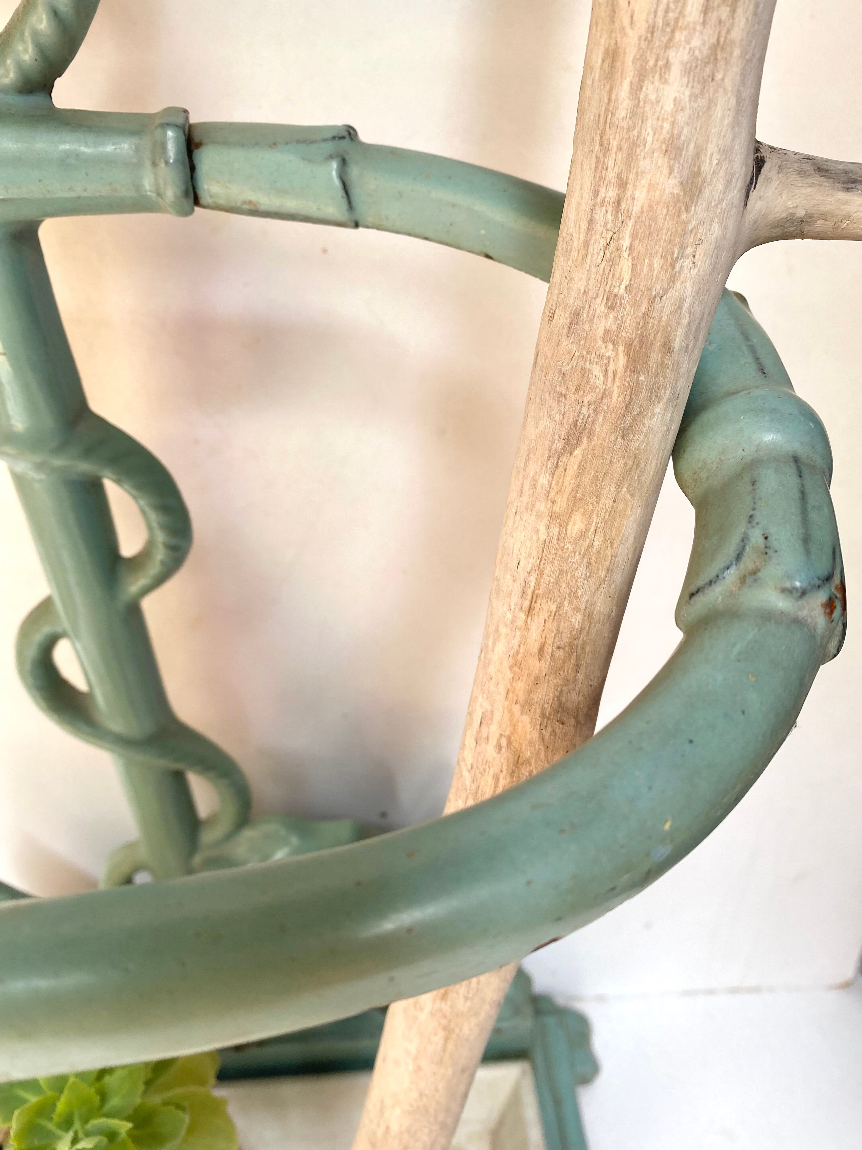 Enameled cast iron umbrella stand from the early 20th century