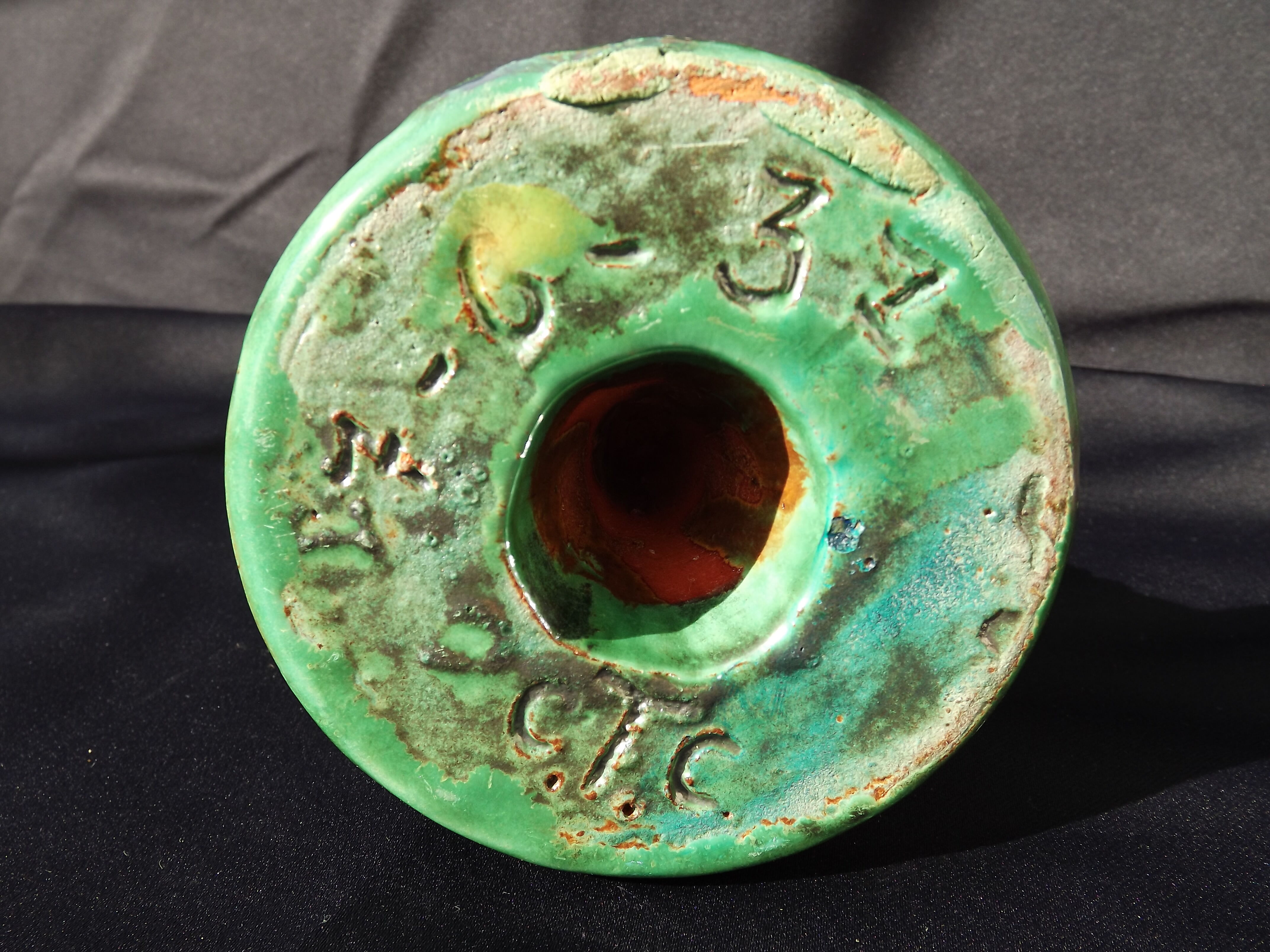 Terracotta candlestick