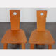 Paire de chaises vintage en bois vers 1960
