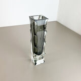 Vase Sommerso en verre à facettes Extra Large Mandruzzato Fabriqué à Murano, Italie années 1970