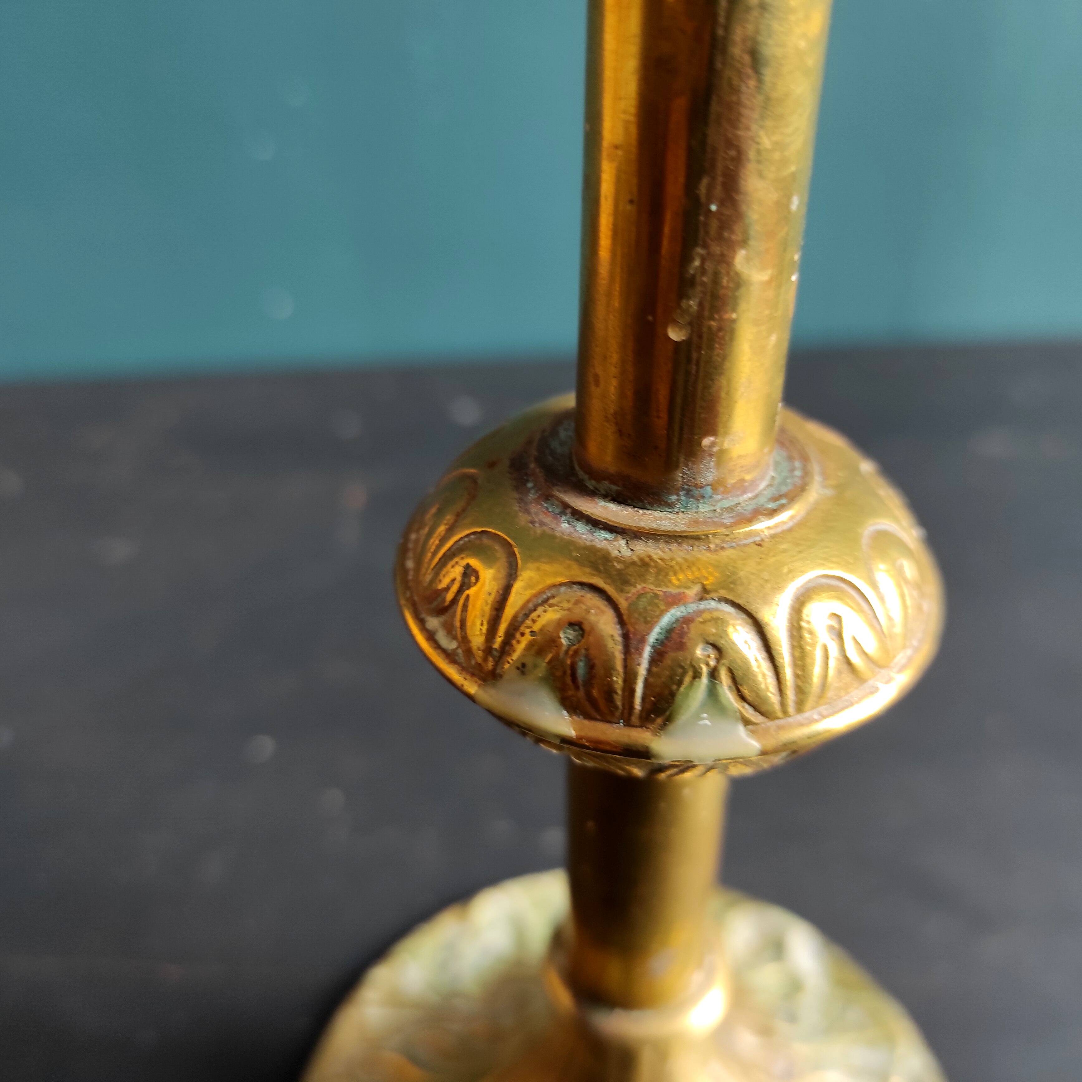 Antique French bronze candlestick