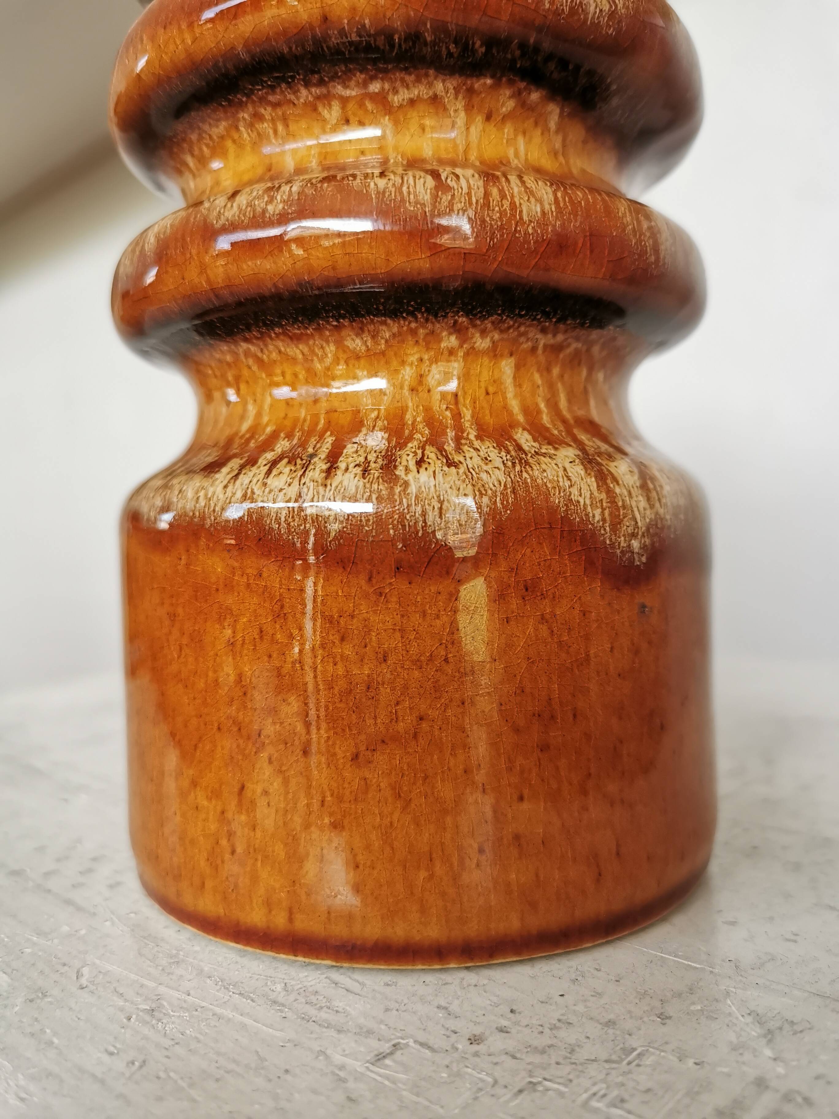 Vase vintage en céramique : poterie ouest-allemande des années 1970