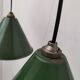 Pair of industrial hanging lamps