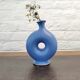 Blue donut vase