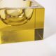 Vintage 1960s Yellow Crystal Ashtray, German Design