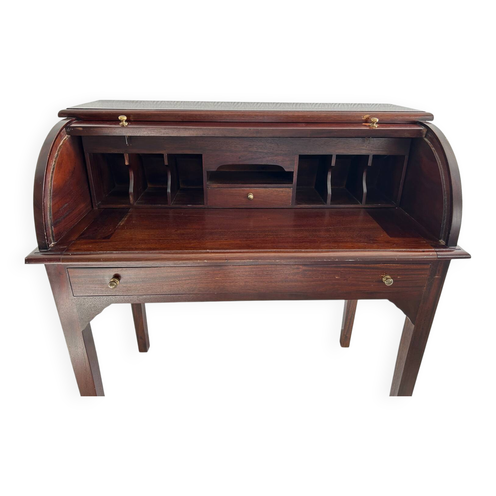 Mahogany cylinder secretary