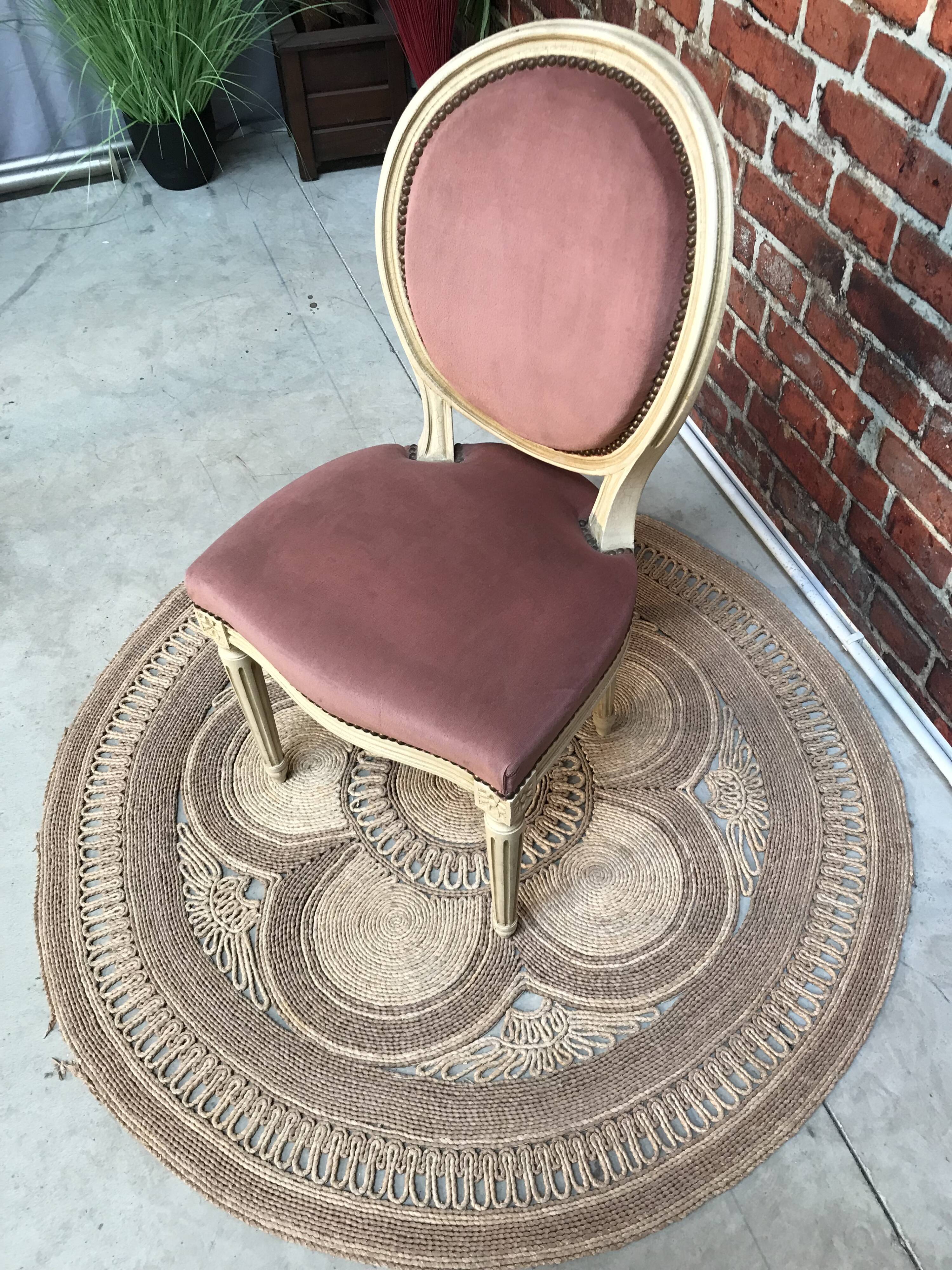 Pink medallion armchair