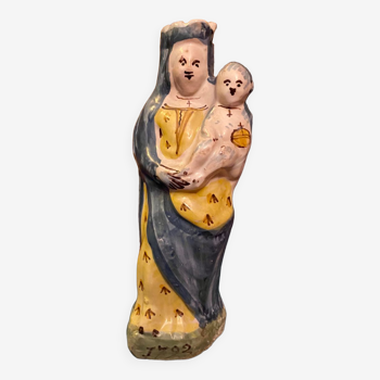 Virgin and Child ceramic 1723