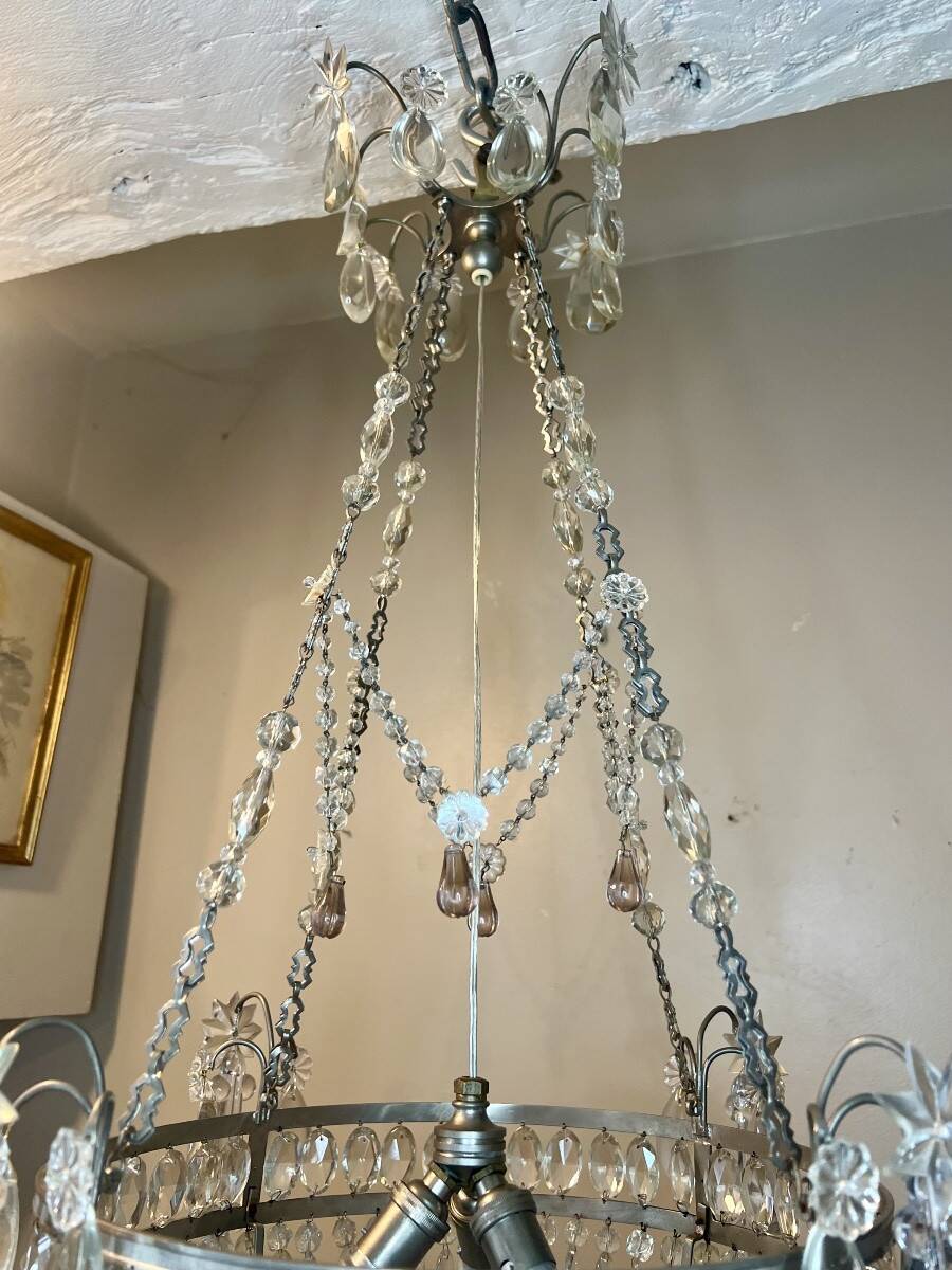 Louis XVI basket chandelier