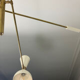 Asymmetric Italian Brass Ceiling Lamp  Style, 1950s Mid-Century