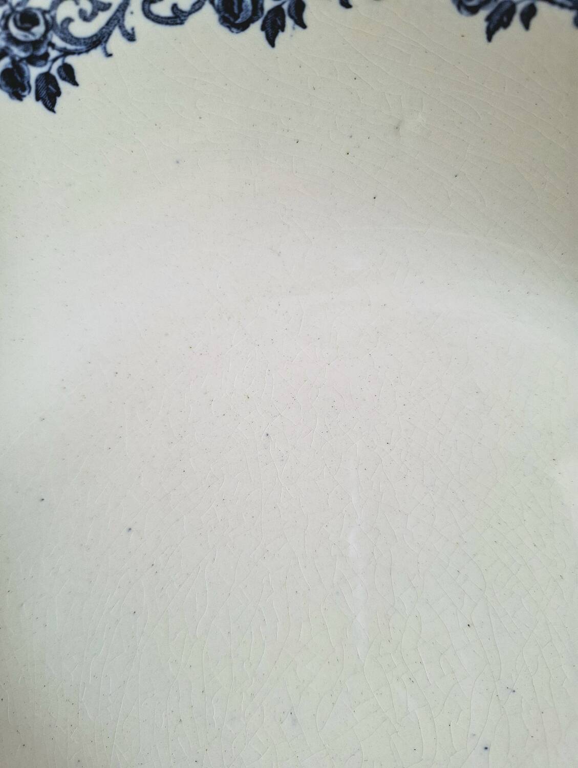 Antique serving dishes in iron earthenware