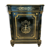 Furniture with support height Mother-of-pearl marquetry and engraved brass Napoleon III XIX