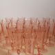 20 flûtes à champagne en verre rose
