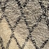 Long Berber hallway carpet Beni Ourain in wool 110x310 cm