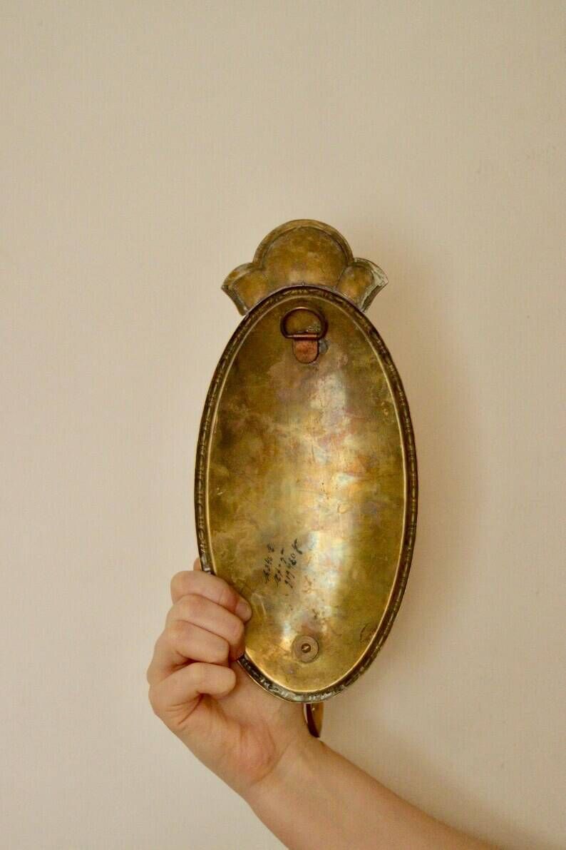 Pair of Swedish Mid-Century Brass Wall Sconces