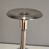Silver-plated metal candle holder