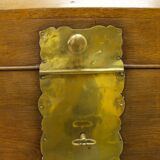 19th Century Oak Chest with Curved Top, on Wheels