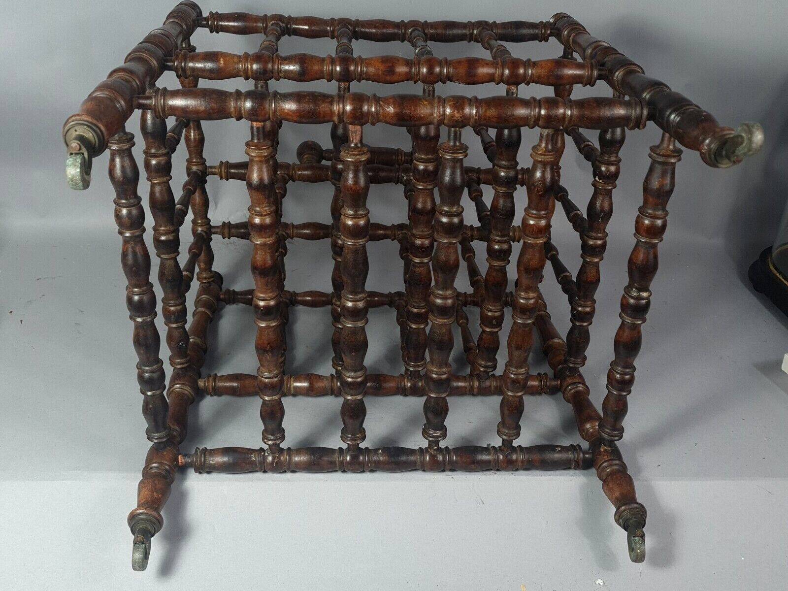 Napoleon III turned wood magazine or music sheet rack B848