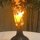 Lamp base - Acid-etched glass - Gallé style