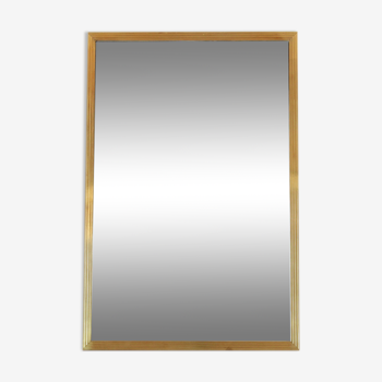 1970s vintage mirror with goldenrod frame