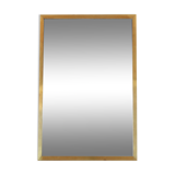 1970s vintage mirror with goldenrod frame