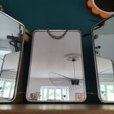 Triptych barber mirror