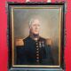 Peinture à l'huile d'un soldat antique du XIXe siècle en uniforme militaire
